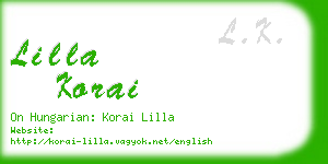 lilla korai business card